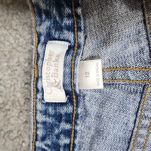 Christopher & Banks jeans stitched pockets 12 - Picture 4 of 6